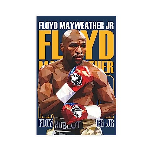 NEDOES Boxer Floyd Mayweather 2 Leinwand-Poster, Wandkunst, Dekordruck, Bild Gemälde für Wohnzimmer, Schlafzimmer, Dekoration, ungerahmt, 50 x 75 cm von NEDOES