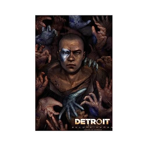 NEDOES Detroit Become Human Poster 1 Leinwand Poster Schlafzimmer Dekor Sport Landschaft Büro Zimmer Dekor Geschenk Unrahmen-Stil 20 x 30 cm von NEDOES