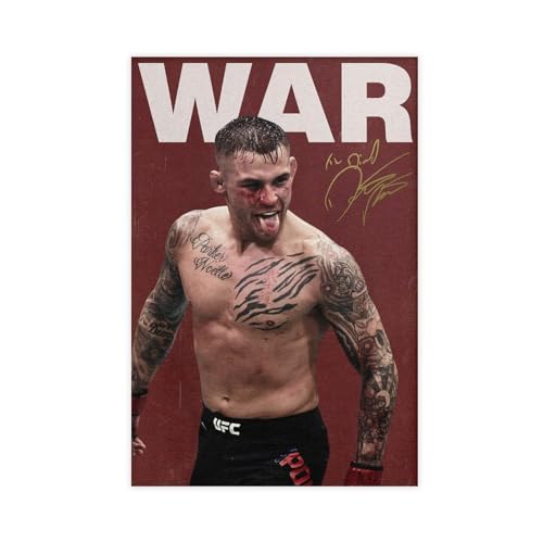 NEDOES Dustin Poirier – Boxer-Poster, Leinwand-Poster, Wandkunst, Dekordruck, Bild, Gemälde für Wohnzimmer, Schlafzimmer, Dekoration, ungerahmt, 50 x 75 cm von NEDOES