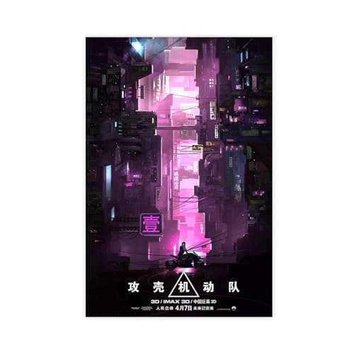 NEDOES Filmposter "Ghost in The Shell" auf Leinwand, Schlafzimmer, Dekoration, Sport, Landschaft, Büro, Raumdekoration, Geschenk, ungerahmt, 60 x 90 cm von NEDOES