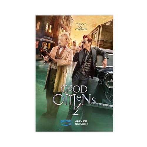 NEDOES Filmposter "Good Omens Staffel 2" 2023, Leinwand-Poster, Wandkunst, Dekor, Bild, Gemälde für Wohnzimmer, Schlafzimmer, Dekoration, ungerahmt, 40 x 60 cm von NEDOES