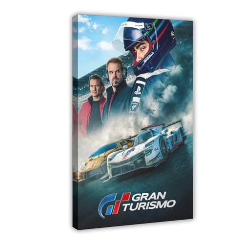 NEDOES Filmposter "Gran Turismo", Leinwand-Poster, Wandkunst, Dekor, Bild, Gemälde für Wohnzimmer, Schlafzimmer, Dekoration, Rahmenstil, 40 x 60 cm von NEDOES