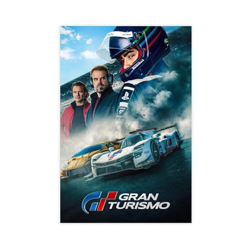 NEDOES Filmposter "Gran Turismo", Leinwand-Poster, Wandkunst, Dekor, Bild, Gemälde für Wohnzimmer, Schlafzimmer, Dekoration, ungerahmt, 30 x 45 cm von NEDOES