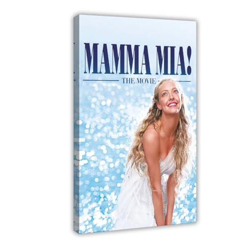 NEDOES Filmposter Mamma Mia 2008, Leinwand-Poster, Schlafzimmer, Dekoration, Sport, Landschaft, Büro, Raumdekoration, Geschenk, Rahmen-Stil, 20 x 30 cm von NEDOES