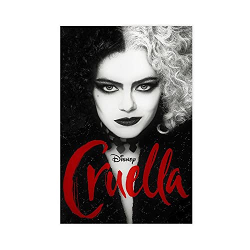 NEDOES Filmposter der Kriminalkomödie Cruella Leinwand Poster Schlafzimmer Dekor Sport Landschaft Büro Zimmer Dekor Geschenk ungerahmt 50 x 75 cm von NEDOES