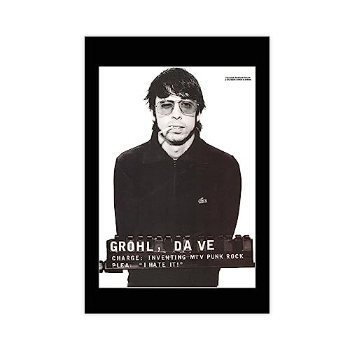 NEDOES Foo Fighters – Dave Grohl L'accosted Leinwand-Poster, Wandkunst, Dekordruck, Bild Gemälde für Wohnzimmer, Schlafzimmer, Dekoration, ungerahmt, 40 x 60 cm von NEDOES