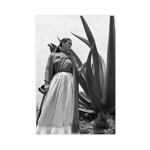 NEDOES Frida Kahlo Agave Kaktus Pflanzendruck Leinwand Poster Wandkunst Dekor Druck Bild Gemälde für Wohnzimmer Schlafzimmer Dekoration Unrahmen-Stil 40 x 60 cm von NEDOES