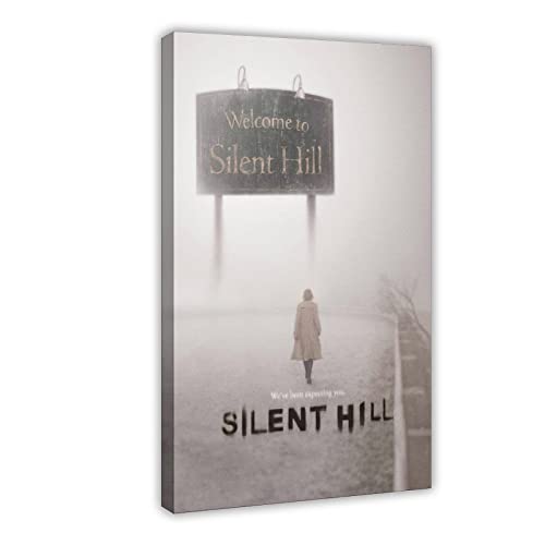 NEDOES Silent Hill Filmposter auf Leinwand, Schlafzimmer, Dekoration, Sport, Landschaft, Büro, Raumdekoration, Geschenk, Rahmen-Stil, 20 x 30 cm von NEDOES