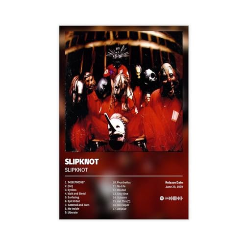 NEDOES Slipknot – Musikalbum-Poster, Leinwand, Poster, Wandkunst, Dekordruck, Bild, Gemälde für Wohnzimmer, Schlafzimmer, Dekoration, ungerahmt, 20 x 30 cm von NEDOES