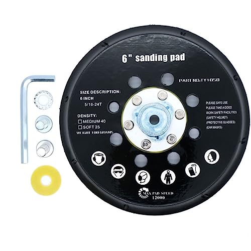 1 Stück 6 Zoll DA-Trägerplatte Dual Action Flexibler Stützteller Staubfreier Schleifhalter Klett-Schleif-Polierplatte 1 Stück 6 Zoll DA-Trägerplatte Dual Action Flexibler Stützteller Staubfreier Schleifhalter Klett-Schleif-Polierplatte von NEFLUM