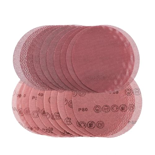 15pcs 6 Zoll 150 Mm Verbessertes Sandpapier Auto Net Mesh Schleifscheiben Staubfreies Anti-Blocking 80# -800# SORT-GRITS Zum Mahlen Von Holz,100 von NEFLUM