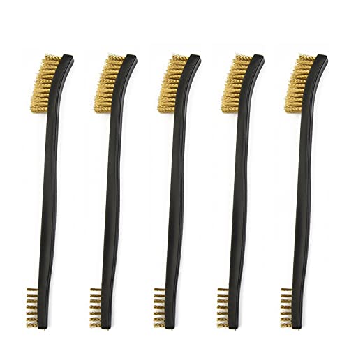 5 Teile/satz Mini Metall Entfernen Rost Pinsel Messing Reinigung Binsen Polieren Metall Pinsel Reinigung Werkzeuge Doppel Kopf Draht Pinsel,Kupferkabel von NEFLUM
