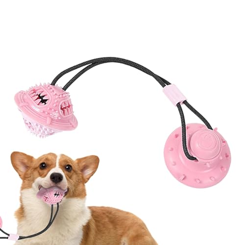 Ball am Seil Hundespielzeug,Hundesaugnapf-Schlepperspielzeug - Interaktives Welpenspielzeug | Pet Supplies Leckerli-Spender für Hunde, Saugnapf, interaktives Tauziehspielzeug für Hunde für die Zahnrei von NEFLUM