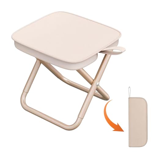 Faltbarer Sitzstuhl – Klappbarer Sitzhocker zum Angeln, stabiler tragbarer Stuhl mit Organizer-Tasche für Reisen, Camping, Wandern von NEFLUM