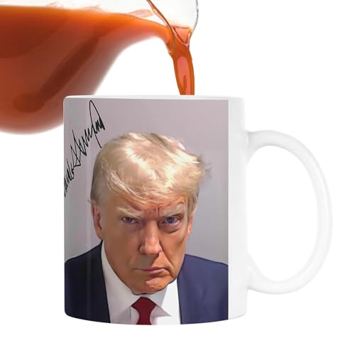 Trump 2024 Tasse, 350 ml Keramikbecher, Trinkbecher, Porzellan, Teetasse mit Griff, Trump-Tassen für Zuhause, Picknick, Café, Camping, Reisen von NEFLUM