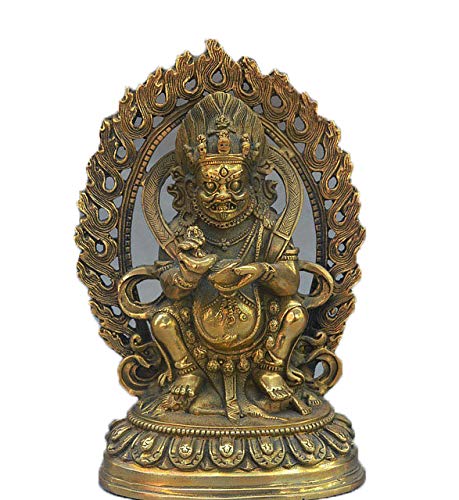NEFSO Tibet-Buddhismus Reine Bronze exorziert böse Geister Mahakala Wrathful Deity Statue von NEFSO