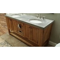 6 "Waschbeckenunterbau Aus Weißem Walnussholz von NEFStudio