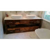 Barnwood Eitelkeit Mit Zwei Gefäßsenken von NEFStudio