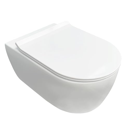 NEG Design Hänge-WC Uno11RL Slimline spülrandlos und spritzfrei, einfache verdeckte Montage, Nano-Versiegelung extra flacher Soft-Close WC-Sitz abnehmbar NEG Design Hänge-WC Uno11RL Slimline spülrandlos und spritzfrei, einfache verdeckte Montage, Nano-Versiegelung extra flacher Soft-Close WC-Sitz abnehmbar von NEG