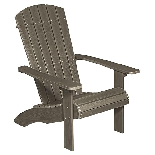 NEG Design Adirondack Stuhl Marcy Westport-Chair Sessel täuschend echte Holzoptik, wetterfest, UV- und farbbeständig grau-braun von NEG