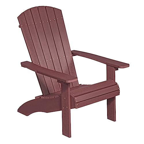 NEG Design Adirondack Stuhl Marcy Westport-Chair Sessel täuschend echte Holzoptik, wetterfest, UV- und farbbeständig rot-braun von NEG