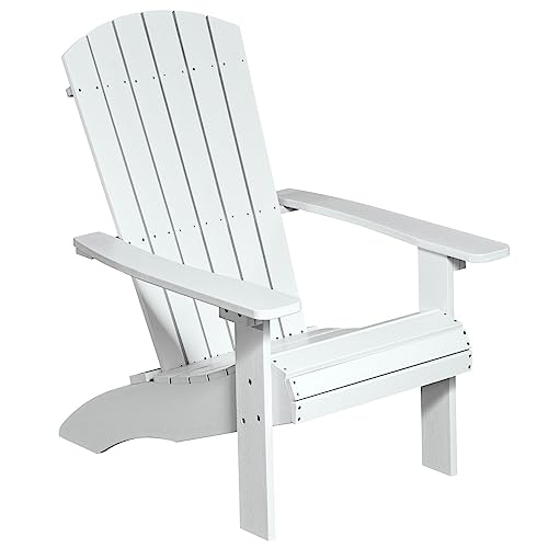NEG Design Adirondack Stuhl Marcy (weiß) Westport-Chair Sessel täuschend echte Holzoptik, wetterfest, UV- und farbbeständig von NEG
