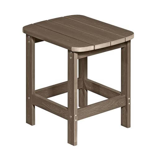 NEG Design Adirondack Tisch Marcy Beistelltisch täuschend echte Holzoptik, wetterfest, UV- und farbbeständig grau-braun von NEG