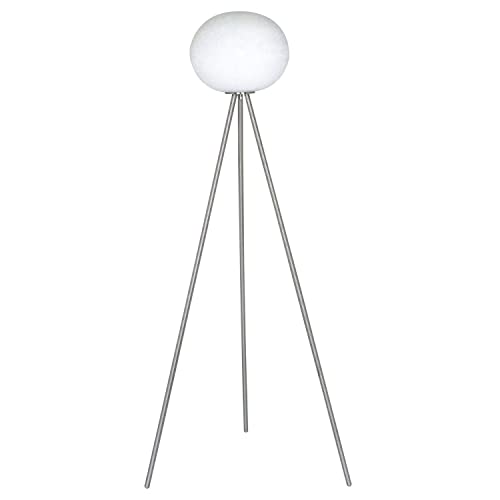 NEG Stehleuchte FondoPalloni (31,0cm Kugel-Durchmesser) Stehlampe aus Opalglas und Edelstahl von NEG