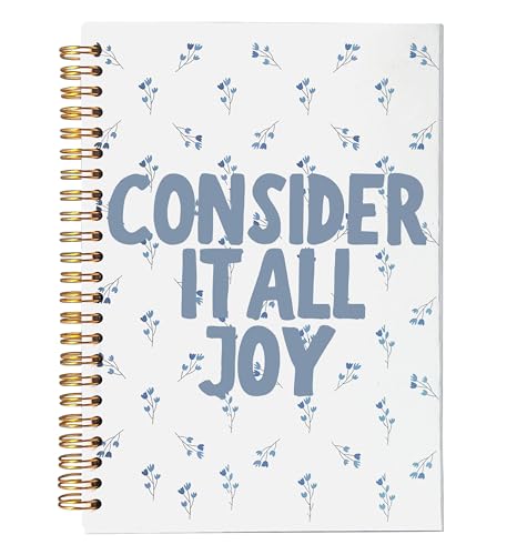 NEGIGA Blue Floral Christian Notebook Journal, Consider It All Joy Bible Journaling, Prayer Journal for Women Girls, Christian Religious Gifts for Women, Spiral Notebook 5.5x8.3 NEGIGA Blue Floral Christian Notebook Journal, Consider It All Joy Bible Journaling, Prayer Journal for Women Girls, Christian Religious Gifts for Women, Spiral Notebook 5.5x8.3 von NEGIGA