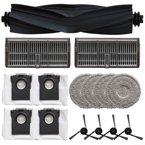 All-in-One-Ersatz-Set für MOVA P10 Pro für Ultra-Hauptbürste, Filter, Wischtücher und Staubbeutel (A) von NEIQIUWING
