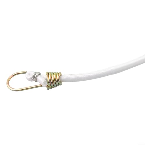 Elastische Bungee-Seile, 20 Stück, robustes Set mit Haken für verschiedene Anwendungen (20 Stück, weiß) von NEIQIUWING