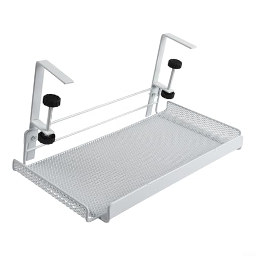 Geräumiges Kabelmanagement-Tablett unter dem Schreibtisch mit verstellbarer Höhe von 4 5 ~ 8 5 cm, zur Reduzierung von Unordnung auf dem Schreibtisch und zur Verbesserung der Effizienz (Weiß, L) von NEIQIUWING