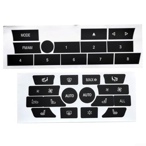 Vinyl Button Repair Aufkleber für BMW 7er Serie F02 Klima Control 2 Stück Set Vinyl Button Repair Aufkleber für BMW 7er Serie F02 Klima Control 2 Stück Set von NEIQIUWING