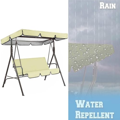 Wetterfeste Abdeckung für 3 Schaukelstühle, leicht zu reinigen und zu pflegen, Beige 195 x 125 x 15 cm von NEIQIUWING