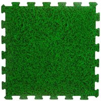 Quadratische Bodenmatte aus Kunstrasen - 8 Fliesen - 50 × 50 cm Neka Grün von NEKA