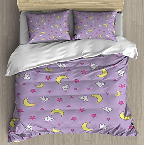 NEKOMARUKE BettwäSche 135x200 Usagi-Decke LäSsig Modern Zuhause Muster Kinder Bettbezug Set 2teilig Mikrofaser Weiche Bettbezug mit Reißverschluss und Kissenbezüge NEKOMARUKE BettwäSche 135x200 Usagi-Decke LäSsig Modern Zuhause Muster Kinder Bettbezug Set 2teilig Mikrofaser Weiche Bettbezug mit Reißverschluss und Kissenbezüge von NEKOMARUKE