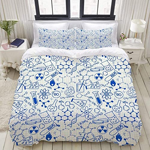 NEKOMARUKE Bettwäsche Set 155x220 Jungen Mädchen Wissenschaft Chemie Geometrie Mathematik Nerd Aussenseiter Genie Kinderbettwäsche Weiche Bettbezug und Kissenbezug 80x80cm mit Reißverschluss NEKOMARUKE Bettwäsche Set 155x220 Jungen Mädchen Wissenschaft Chemie Geometrie Mathematik Nerd Aussenseiter Genie Kinderbettwäsche Weiche Bettbezug und Kissenbezug 80x80cm mit Reißverschluss von NEKOMARUKE