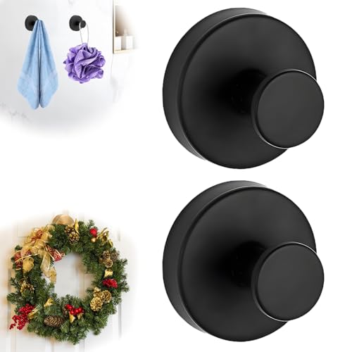 NEKSKA Weihnachtskranz-Aufhänger für Haustür, Saugnapfhaken für Türkränze, Saugnapfhaken für Dusche, Badetücher, Fenster, Spiegel und Aufbewahrungshaken für Zuhause, Schwarz, 2 Stück NEKSKA Weihnachtskranz-Aufhänger für Haustür, Saugnapfhaken für Türkränze, Saugnapfhaken für Dusche, Badetücher, Fenster, Spiegel und Aufbewahrungshaken für Zuhause, Schwarz, 2 Stück von NEKSKA
