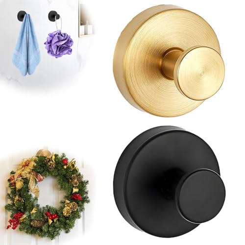 NEKSKA Weihnachtskranz-Aufhänger für Haustür, Saugnapfhaken für Türkränze, Saugnapfhaken für Dusche, Badetücher, Fenster, Spiegel und Aufbewahrungshaken für Zuhause (2 Stück, Mix B) von NEKSKA