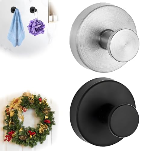 NEKSKA Weihnachtskranz-Aufhänger für Haustür, Saugnapfhaken für Türkränze, Saugnapfhaken für Dusche, Badetücher, Fenster, Spiegel und Aufbewahrungshaken für Zuhause (2 Stück, Mix C) von NEKSKA