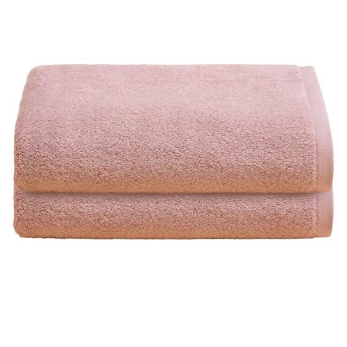 NELLA BIAGINI Großes Duschtuch, 2 Stück, 150 x 100 cm, 100 % Baumwoll-Frottee, 550 g/m², für Sauna und Spa, weich, saugfähig, strapazierfähig, Modell: Vega von NELLA BIAGINI