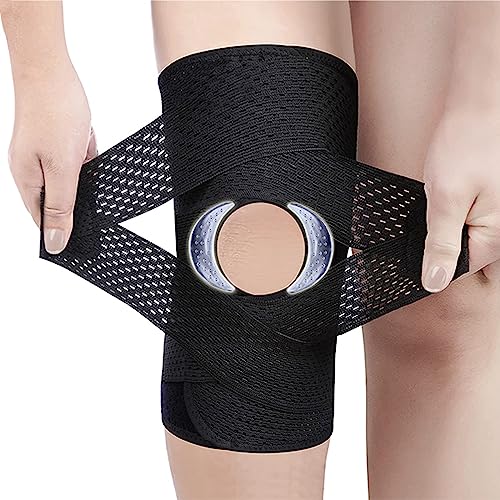 Professional Knee Brace,Adjustable Open Patella with PaV-shaped Strap & Dual Side Stabilizers,Medical Grade Knee Pads for Meniscus Tear,ACL,Arthritis,Joint Pain Relief for Men & Women（Black，S） von NELLHOMY