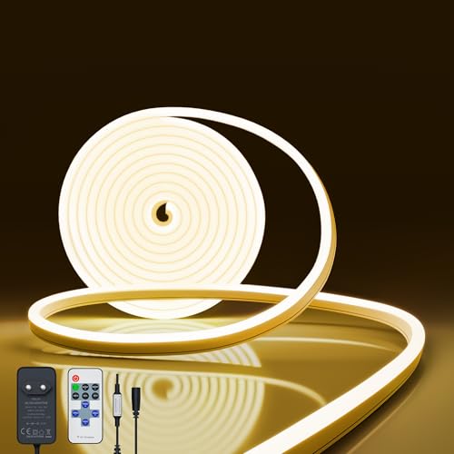 NELUX Neon LED Strip 2 Meter Warmweiss Streifen Wasserdicht Lichtband Aussen Outdoor. LED Band Light Stripe Warmweiß Aussenbereich Außen Lichtleiste. Inklusive Fernbedienung Dimmbar und Netzteil 12V NELUX Neon LED Strip 2 Meter Warmweiss Streifen Wasserdicht Lichtband Aussen Outdoor. LED Band Light Stripe Warmweiß Aussenbereich Außen Lichtleiste. Inklusive Fernbedienung Dimmbar und Netzteil 12V von NELUX