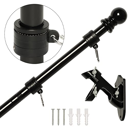 NELXINJO Flaggenmast mit Halterung, professioneller Edelstahl, kein Verheddern, drehbarer Mast und Fahnenmast-Set mit Halterung, für Wohn- oder Gewerbe NELXINJO Flaggenmast mit Halterung, professioneller Edelstahl, kein Verheddern, drehbarer Mast und Fahnenmast-Set mit Halterung, für Wohn- oder Gewerbe von NELXINJO