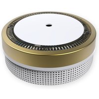 NEMAXX® M1-Mini Rauchmelder – Photoelektrischer Warnmelder nach DIN EN 14604 – Integrierte 3 V Lithium-Batterie – Ø 71,6 mm Mini-Design – Gold von NEMAXX