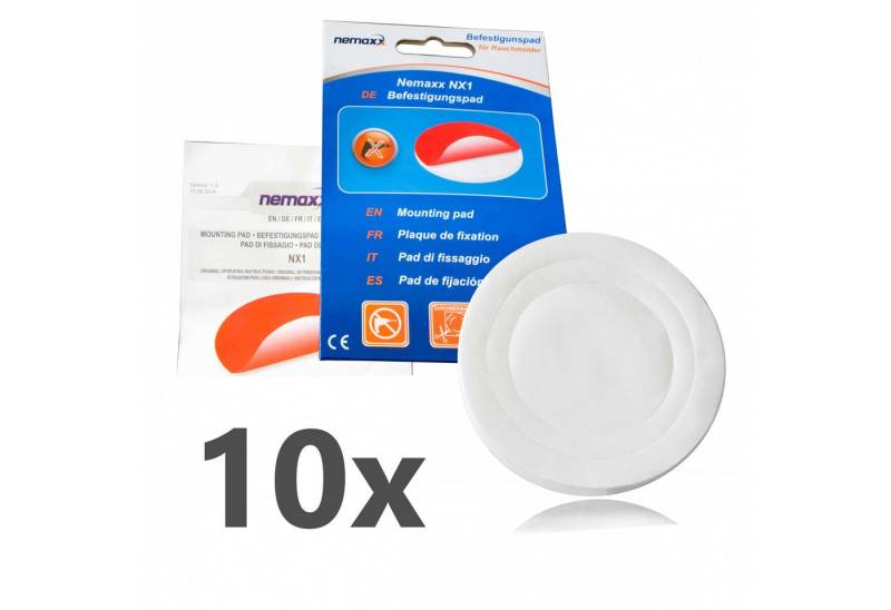 NEMAXX Selbstklebende Befestigungspads für Rauchwarnmelder – 10er Set Rauchmelder von NEMAXX