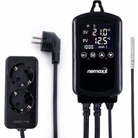 NEMAXX® NTP16 Digitaler, Programmierbar 230V Temperaturregler mit NTC – Temperatursensor Thermostat bis 3000W - 2x Steckdose für Kühlgeräte und von NEMAXX