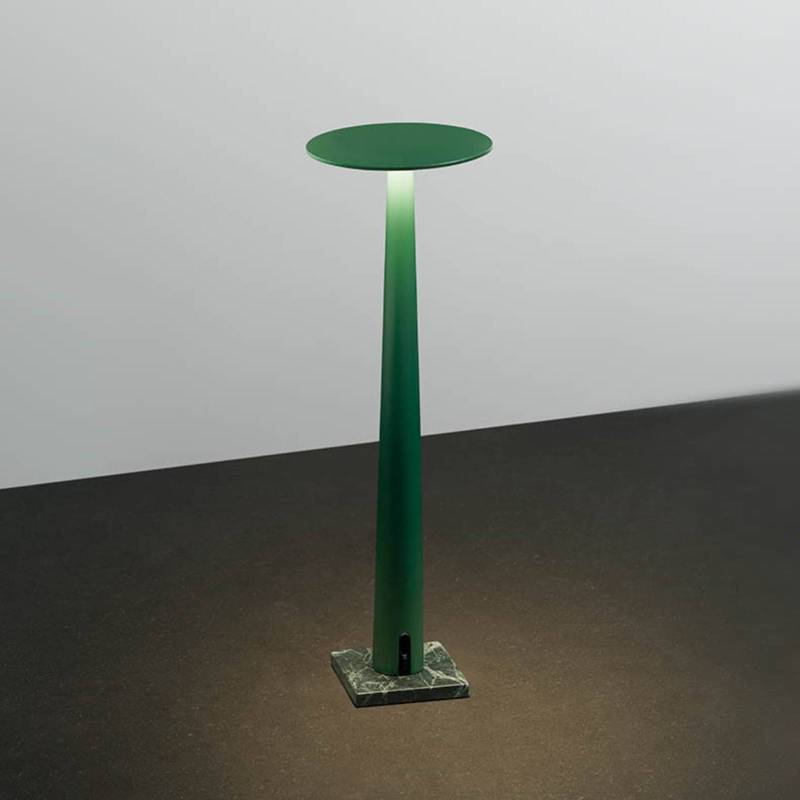 Nemo LED-Akku-Tischleuchte Portofino, smaragdgrün, Marmor von Nemo