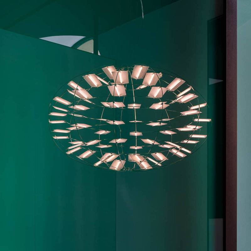Nemo LED-Hängeleuchte Chloris, nickelfarben, Ø 90 cm von Nemo
