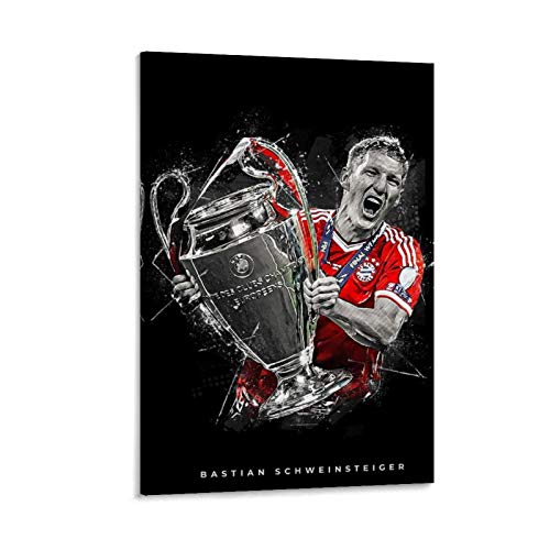 NENBN Bastian Schweinsteiger Poster, dekoratives Gemälde, Leinwand, Wandkunst, Wohnzimmer, Poster, Schlafzimmer, 30 x 45 cm von NENBN